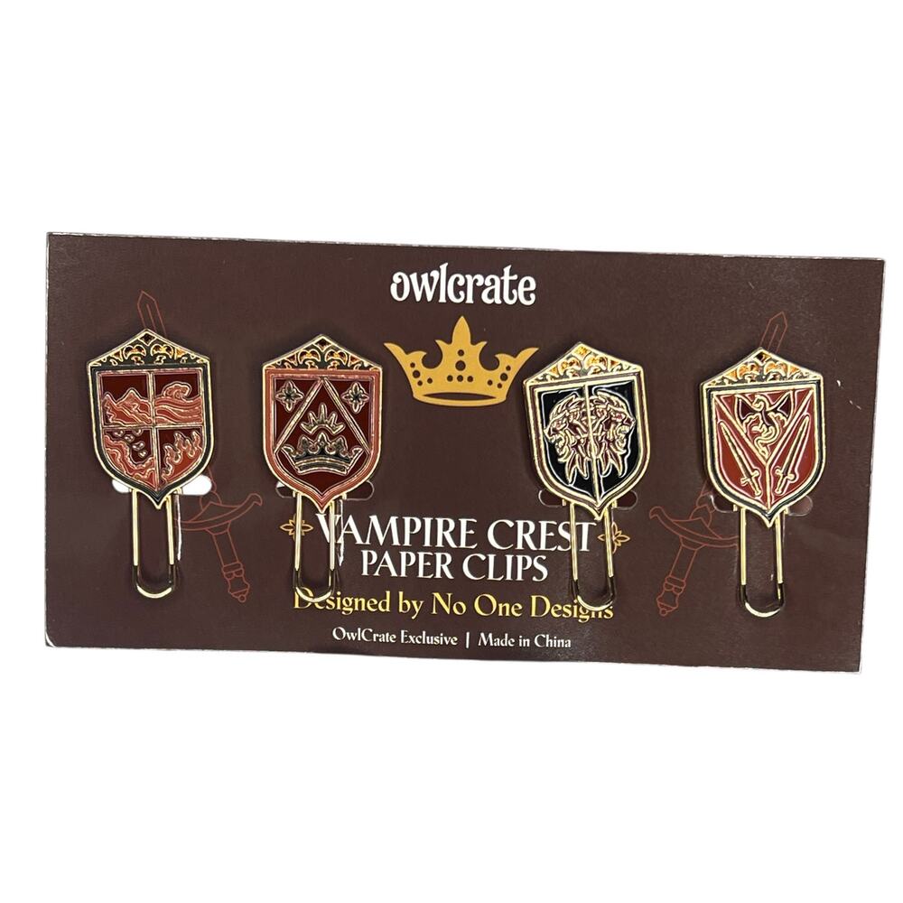OwlCrate Vampire Academy Paper Clips - Richelle Mead August 2025 YA Box Items